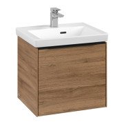 Тумба під раковину Villeroy & Boch Subway 3.0 47,3х42,9 см ДСП/алюміній дуб канзас/чорний вулкан C58001RH