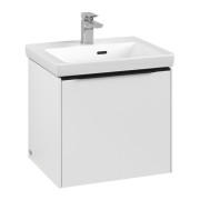 Тумба под раковину Villeroy & Boch Subway 3.0 47,3х42,9 см ДСП/алюминий чистый белый/черный вулкан C58001VF