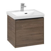 Тумба під раковину Villeroy & Boch Subway 3.0 47,3х42,9 см ДСП/алюміній дуб аризона/чорний вулкан C58001VH