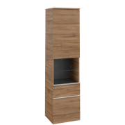 Пенал Villeroy & Boch Venticello 40,4х37,2х154,6 см петли справа ДСП дуб канзас/ручка алюминий белый A95212RH