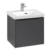 Тумба під раковину Villeroy & Boch Subway 3.0 47,3х42,9 см ДСП/алюміній графіт/чорний вулкан C58001VR