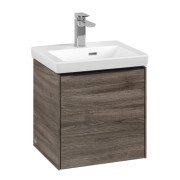 Тумба під раковину Villeroy & Boch Subway 3.0 42,3х42,9 см ДСП/алюміній дуб кам'яний/чорний вулкан C58101RK