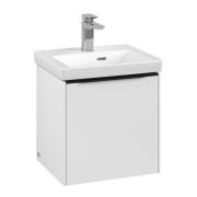 Тумба под раковину Villeroy & Boch Subway 3.0 42,3х42,9 см ДСП/алюминий чистый белый/черный вулкан C58101VF
