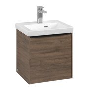 Тумба під раковину Villeroy & Boch Subway 3.0 42,3х42,9 см ДСП/алюміній дуб аризона/чорний вулкан C58101VH