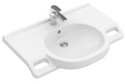 Раковина Villeroy&Boch ViCare 80х55 см з переливом санітарна кераміка CeramicPlus альпійський білий 412080R1