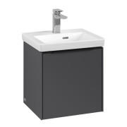 Тумба под раковину Villeroy & Boch Subway 3.0 42,3х42,9 см ДСП/алюминий графит/черный вулкан C58101VR