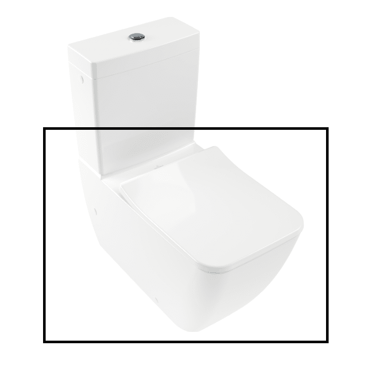 Чаша унітазу-компакту Villeroy & Boch Venticello 37,5х70 см санітарна кераміка CeramicPlus альпійський білий 4612R0R1