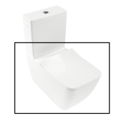 Чаша унитаза-компакта Villeroy & Boch Venticello 37,5х70 см санитарная керамика CeramicPlus альпийский белый 4612R0R1