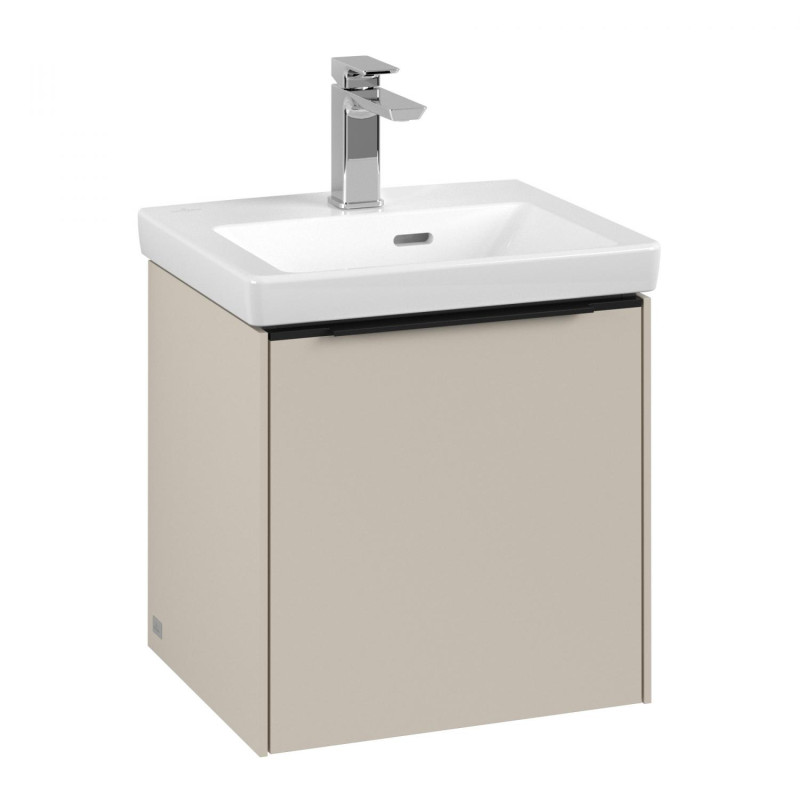 Тумба под раковину Villeroy & Boch Subway 3.0 42,3х42,9 см ДСП/алюминий серый кашемир/черный вулкан C58201VN