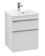 Тумба под раковину Villeroy & Boch Venticello 46,6х42,5 см МДФ стекло глянцевое белое/ручка хром A92201RE