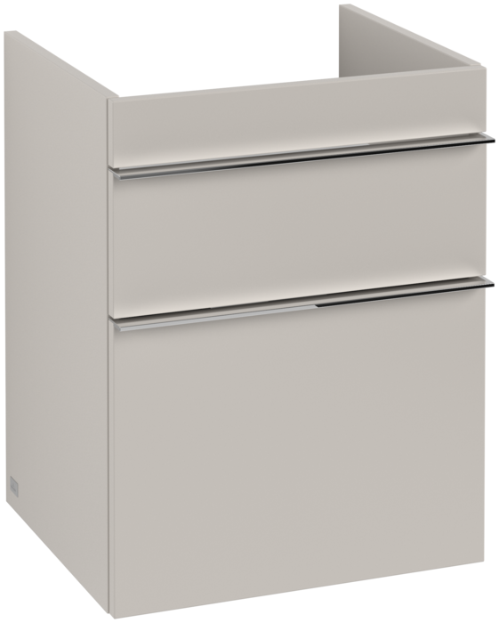 Тумба под раковину Villeroy & Boch Venticello 46,6х42,5 см ДСП мягкий серый/ручка хром A92201VK