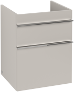 Тумба под раковину Villeroy & Boch Venticello 46,6х42,5 см ДСП мягкий серый/ручка хром A92201VK