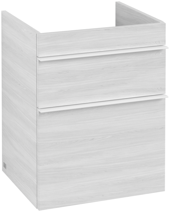 Тумба под раковину Villeroy & Boch Venticello 46,6х42,5 см ДСП/МДФ белое дерево/ручка алюминий белый A92202E8