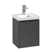 Тумба под раковину Villeroy & Boch Subway 3.0 35,1х42,9 см ДСП/алюминий графит/черный вулкан C58301VR