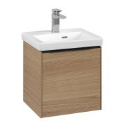 Тумба під раковину Villeroy & Boch Subway 3.0 42,3х42,9 см ДСП/алюміній дуб північний/чорний вулкан C58201VJ