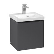 Тумба под раковину Villeroy & Boch Subway 3.0 42,3х42,9 см ДСП/алюминий графит/черный вулкан C58201VR