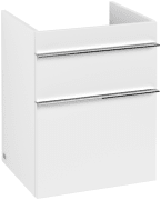 Тумба под раковину Villeroy & Boch Venticello 46,6х42,5 см ДСП/МДФ белый матовый/ручка хром A92201MS