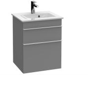Тумба под раковину Villeroy & Boch Venticello 46,6х42,5 см МДФ стекло глянцевое серое/ручка хром A92201RA