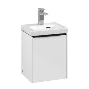 Тумба под раковину Villeroy & Boch Subway 3.0 35,1х42,9 см ДСП/алюминий белый бриллиант/черный вулкан C58301VE