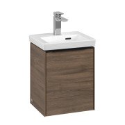 Тумба под раковину Villeroy & Boch Subway 3.0 35,1х42,9 см ДСП/алюминий дуб аризона/черный вулкан C58301VH