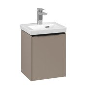 Тумба під раковину Villeroy & Boch Subway 3.0 35,1х42,9 см ДСП/алюміній тауп/чорний вулкан C58301VM