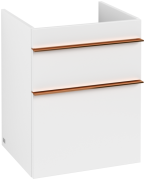 Тумба під раковину Villeroy & Boch Venticello 46,6х42,5 см ДСП/МДФ білий матовий/ручка мідь A92205MS