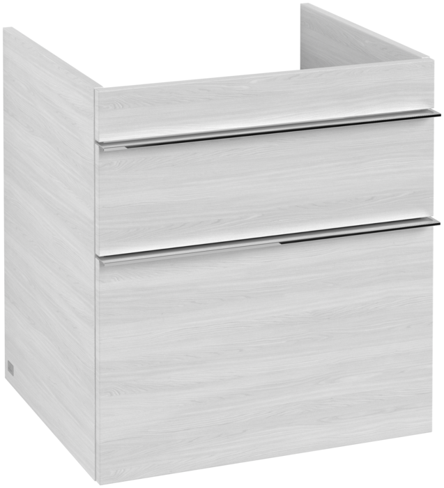 Тумба під раковину Villeroy & Boch Venticello 55,3х50,2 см ДСП/МДФ біле дерево/ручка хром A92301E8