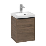 Тумба під раковину Villeroy & Boch Subway 3.0 35,1х42,9 см ДСП/алюміній дуб аризона/чорний вулкан C58401VH