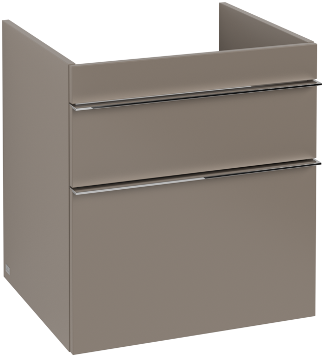 Тумба під раковину Villeroy & Boch Venticello 55,3х50,2 см ДСП трюфель сірий/ручка хром A92301VG