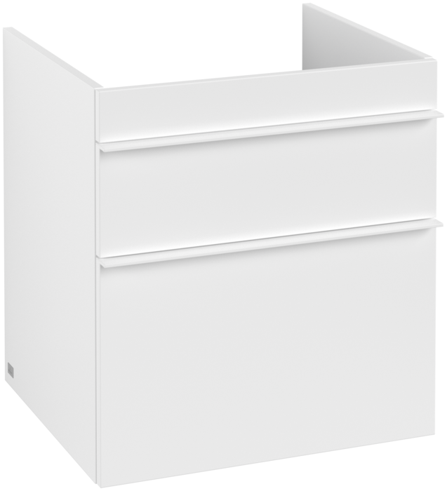 Тумба під раковину Villeroy & Boch Venticello 55,3х50,2 см ДСП/МДФ білий матовий/ручка алюміній білий A92302MS