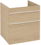 Тумба под раковину Villeroy & Boch Venticello 55,3х50,2 см ДСП северный дуб/ручка алюминий белый A92302VJ