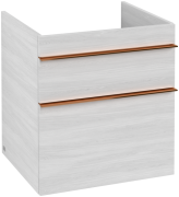 Тумба под раковину Villeroy & Boch Venticello 55,3х50,2 см ДСП/МДФ белое дерево/ручка медь A92305E8