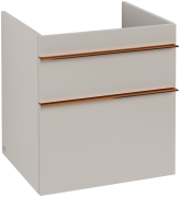 Тумба под раковину Villeroy & Boch Venticello 55,3х50,2 см ДСП мягкий серый/ручка медь A92305VK