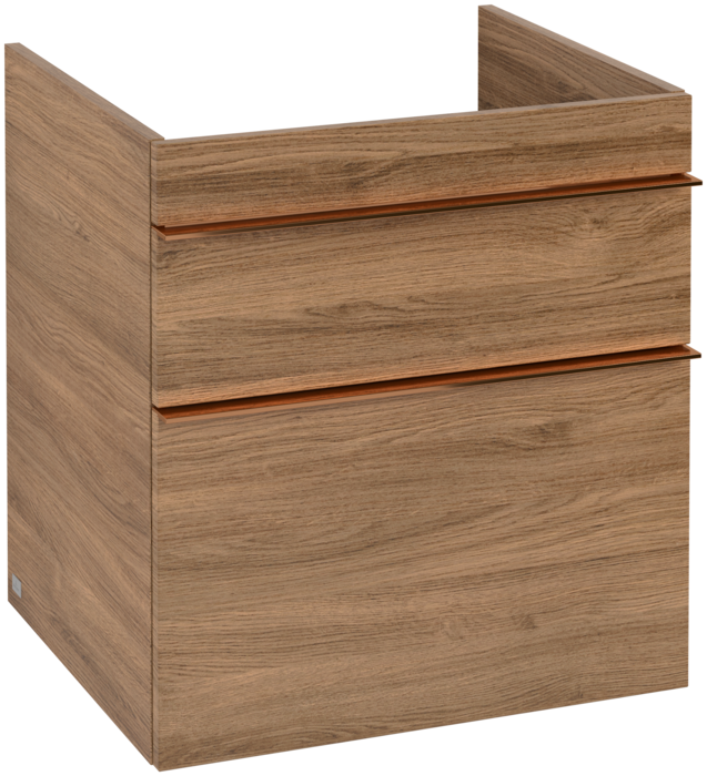 Тумба под раковину Villeroy & Boch Venticello 55,3х50,2 см ДСП дуб канзас/ручка медь A92305RH