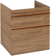 Тумба під раковину Villeroy & Boch Venticello 55,3х50,2 см ДСП дуб канзас/ручка мідь A92305RH