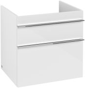 Тумба под раковину Villeroy & Boch Venticello 60,3х50,2 см МДФ глянцевый белый/ручка хром A92401DH