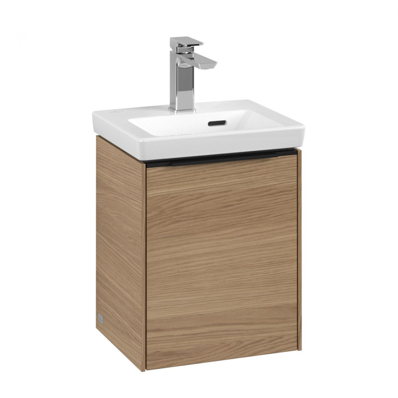 Тумба под раковину Villeroy & Boch Subway 3.0 35,1х42,9 см ДСП/алюминий дуб северный/черный вулкан C58401VJ