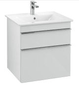 Тумба под раковину Villeroy & Boch Venticello 55,3х50,2 см МДФ стекло глянцевое белое/ручка хром A92301RE