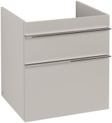 Тумба під раковину Villeroy & Boch Venticello 55,3х50,2 см ДСП м'який сірий/ручка хром A92301VK