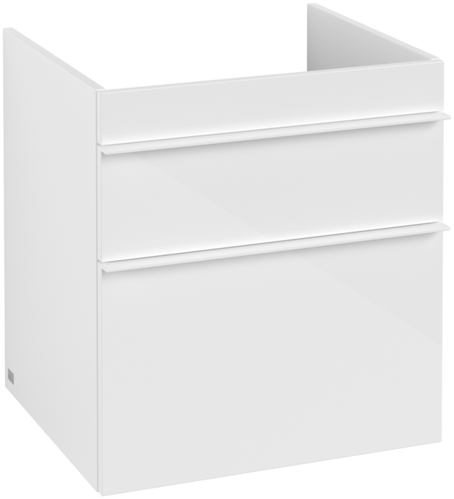 Тумба под раковину Villeroy & Boch Venticello 55,3х50,2 см МДФ глянцевый белый/ручка алюминий белый A92302DH