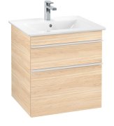 Тумба под раковину Villeroy & Boch Venticello 55,3х50,2 см ДСП вяз печатный/ручка алюминий белый A92302PN