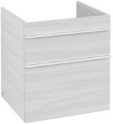 Тумба під раковину Villeroy & Boch Venticello 55,3х50,2 см ДСП/МДФ біле дерево/ручка алюміній білий A92302E8