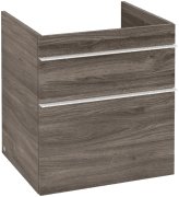 Тумба під раковину Villeroy & Boch Venticello 55,3х50,2 см ДСП кам'яний дуб/ручка алюміній білий A92302RK