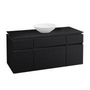 Тумба під раковину Villeroy&Boch Legato 120х55 см МДФ/ДСП чорний матовий лак B57800PD