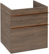 Тумба під раковину Villeroy & Boch Venticello 55,3х50,2 см ДСП дуб аризона/ручка мідь A92305VH