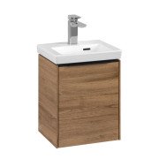 Тумба під раковину Villeroy & Boch Subway 3.0 35,1х42,9 см ДСП/алюміній дуб канзас/чорний вулкан C58401RH