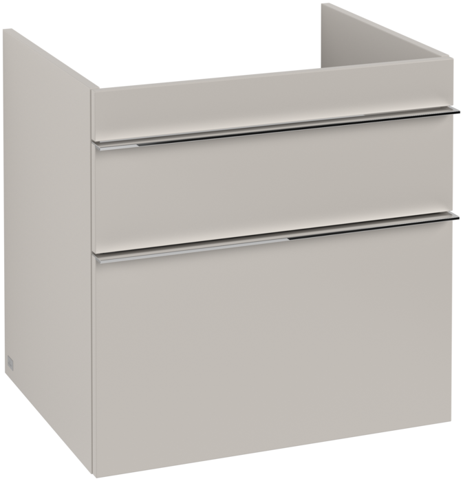 Тумба під раковину Villeroy & Boch Venticello 60,3х50,2 см ДСП м'який сірий/ручка хром A92401VK