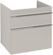 Тумба под раковину Villeroy & Boch Venticello 60,3х50,2 см ДСП мягкий серый/ручка хром A92401VK
