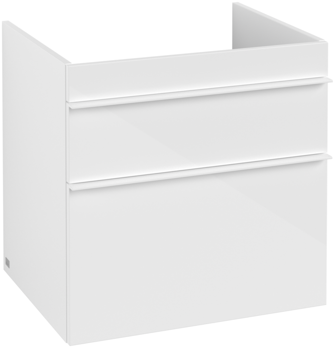 Тумба под раковину Villeroy & Boch Venticello 60,3х50,2 см МДФ глянцевый белый/ручка алюминий белый A92402DH