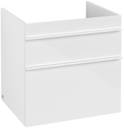 Тумба під раковину Villeroy & Boch Venticello 60,3х50,2 см МДФ глянсовий білий/ручка алюміній білий A92402DH